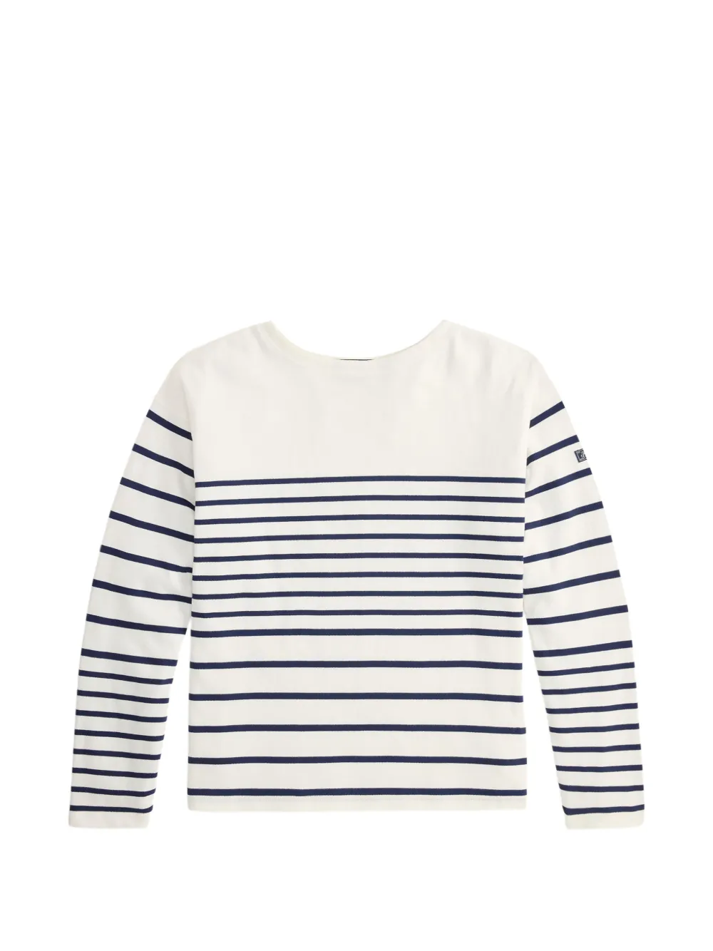 Polo Ralph Lauren Gestreifter Pullover mit U-Boot-Ausschnitt - Weiß