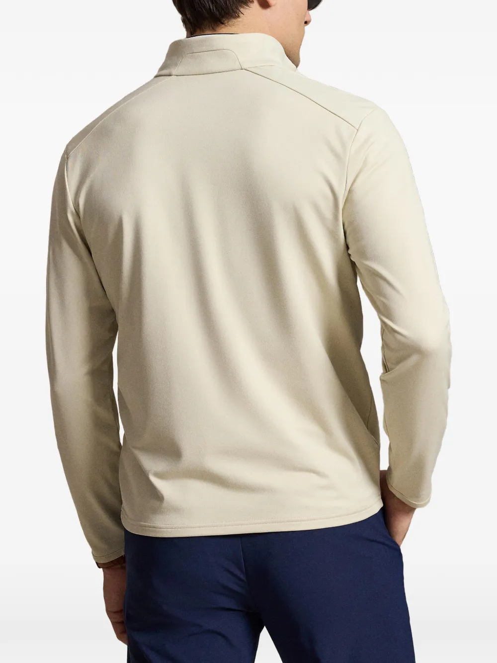 RLX Ralph Lauren Jersey sweater met kwartrits Beige