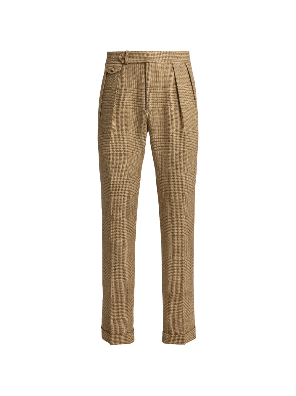 Polo Ralph Lauren Glen Plaid Hose mit Falten - Braun
