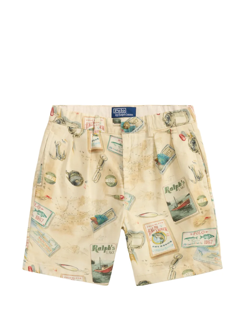POLO RALPH LAUREN KIDS Shorts Whitman con stampa - Toni neutri