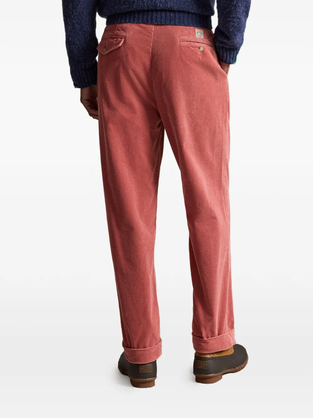 Polo Ralph Lauren Whitman geplooide ribfluwelen broek Roze