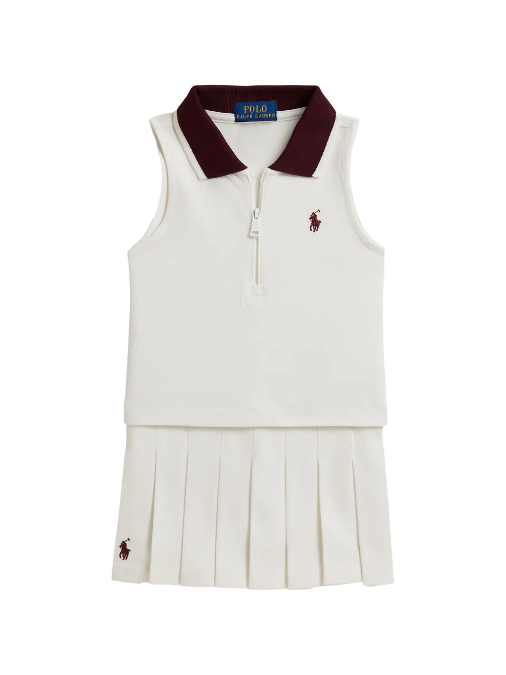 POLO RALPH LAUREN KIDS Set top e gonna con banda logo - Toni neutri