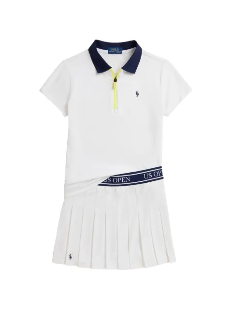 POLO RALPH LAUREN KIDS pleated skort and polo set