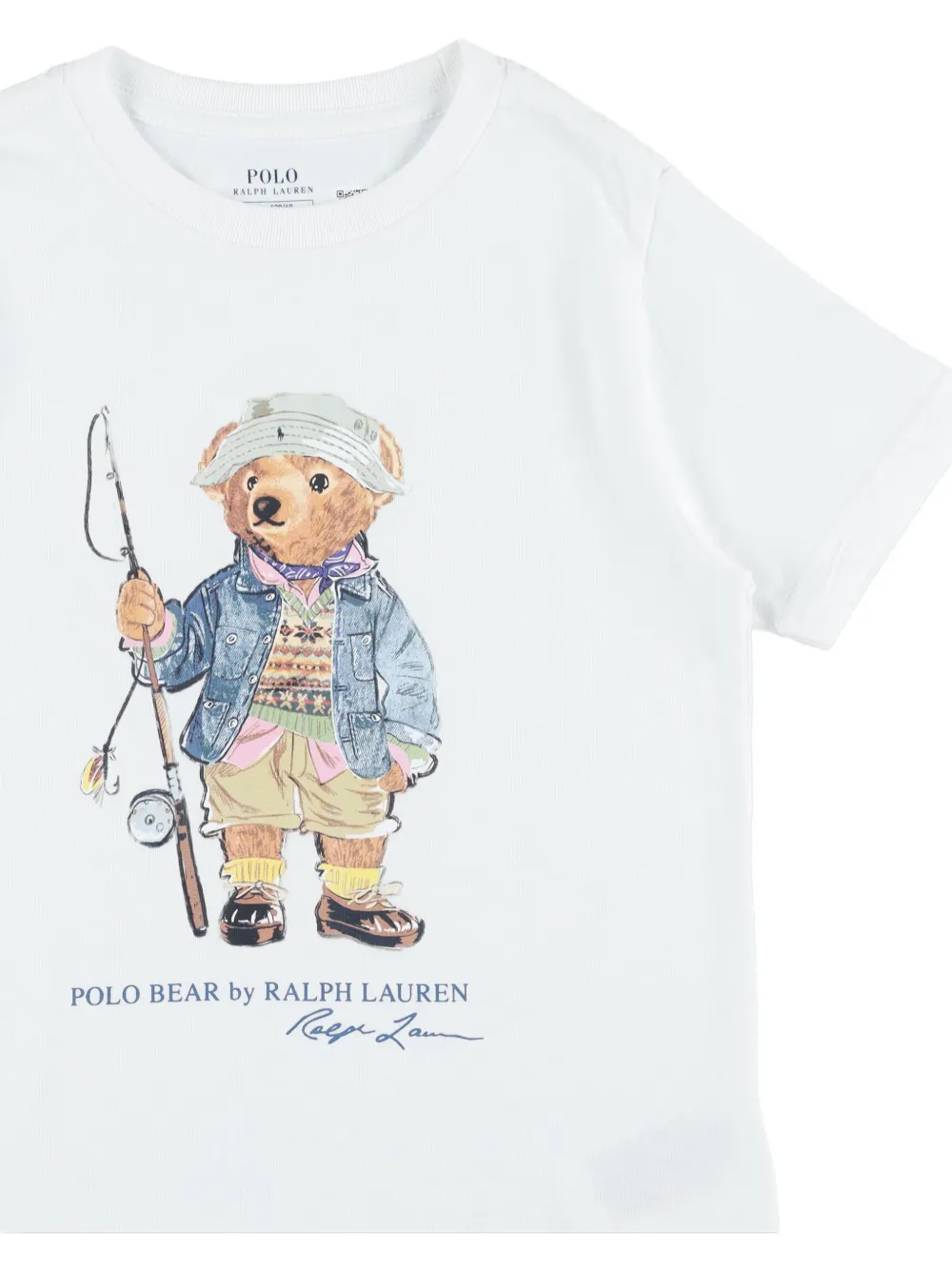 POLO RALPH LAUREN KIDS T-shirt met teddybeerprint Wit
