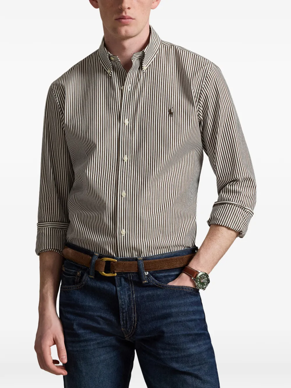 Polo Ralph Lauren Gestreept overhemd Bruin