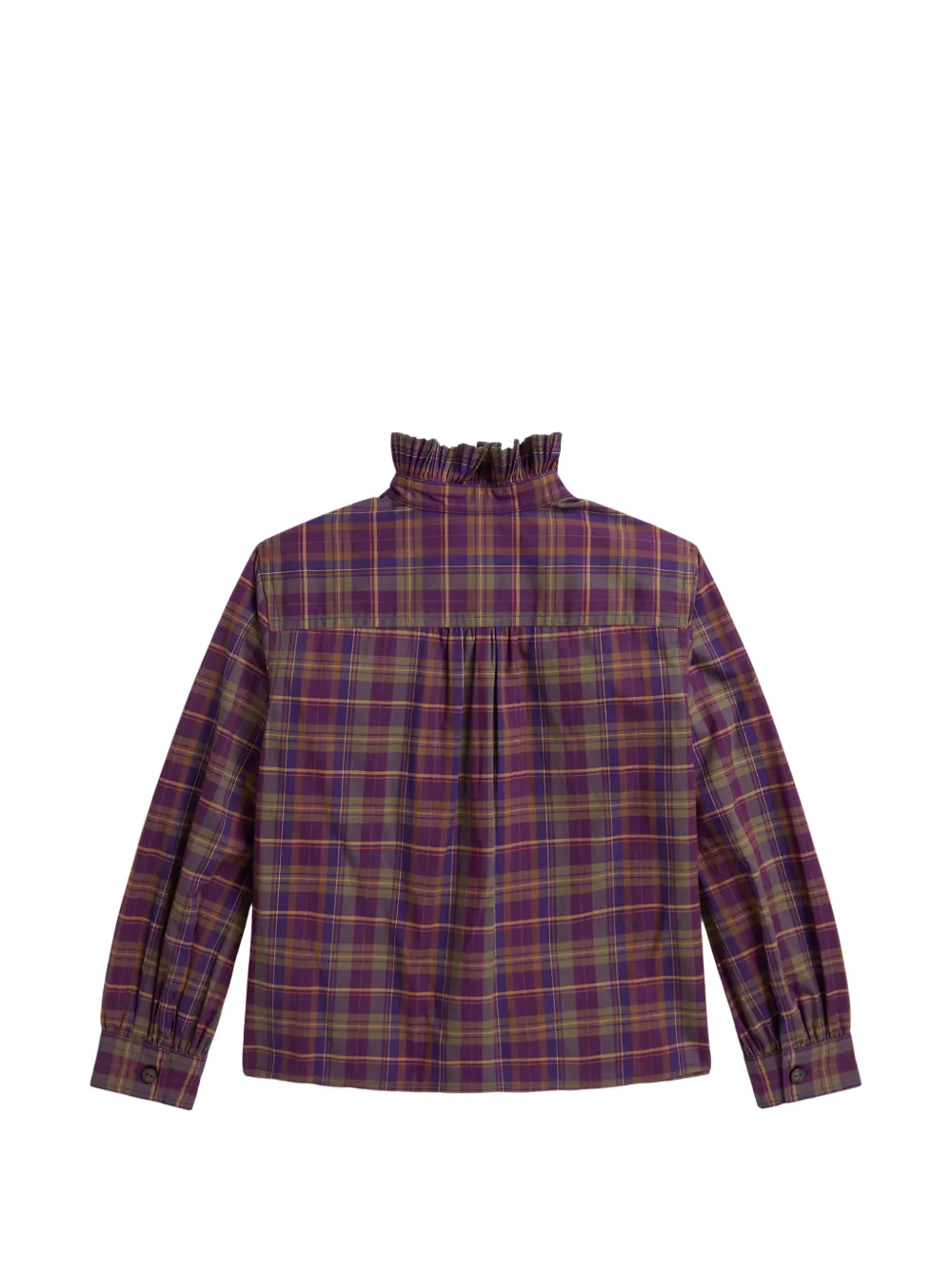 POLO RALPH LAUREN KIDS Geruit shirt met ruches Paars