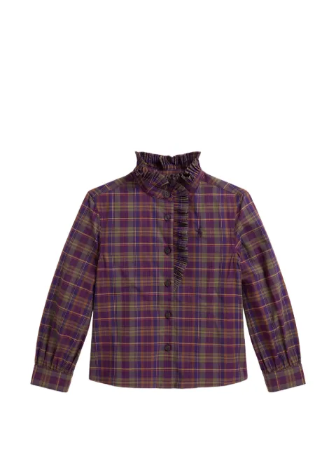 POLO RALPH LAUREN KIDS check ruffled shirt