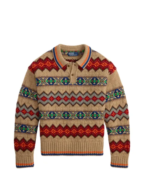 Polo Ralph Lauren pull Fair Isle à col polo