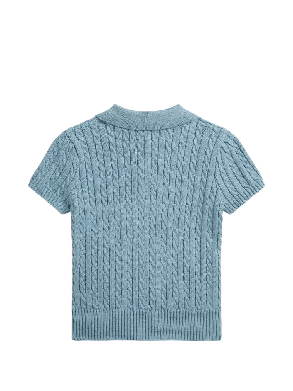 POLO RALPH LAUREN KIDS Kabelgebreide polotop Blauw