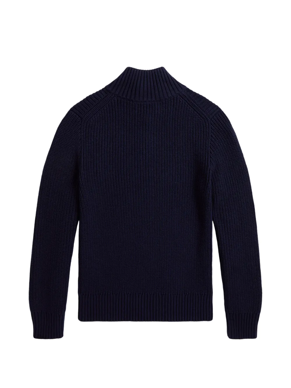 POLO RALPH LAUREN KIDS Katoenen trui met kwartrits Blauw