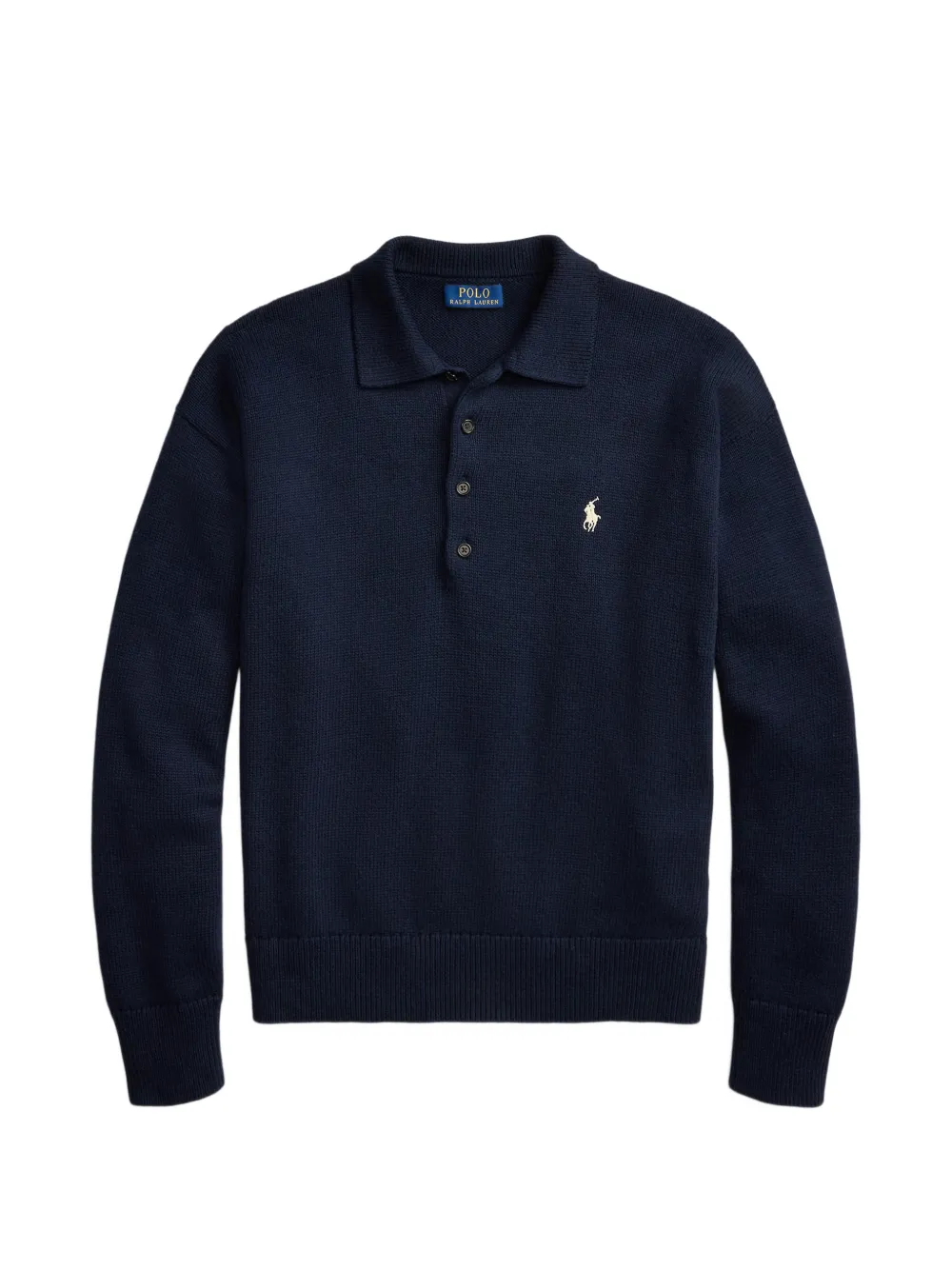 Polo Ralph Lauren Flag Pullover mit Poloshirtkragen - Blau