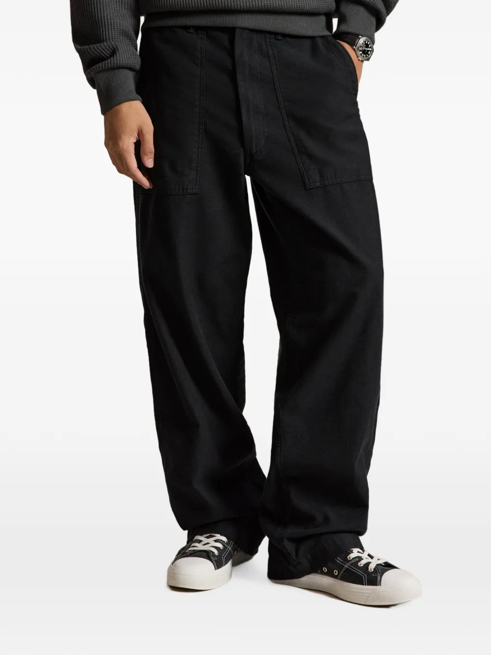 Polo Ralph Lauren Broek met opgestikte zak Zwart