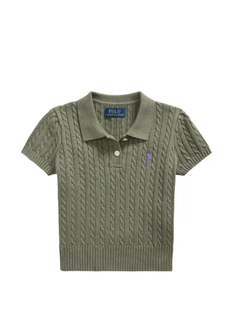 POLO RALPH LAUREN KIDS cable-knit polo shirt