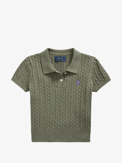 POLO RALPH LAUREN KIDS playera tipo polo en tejido de ochos