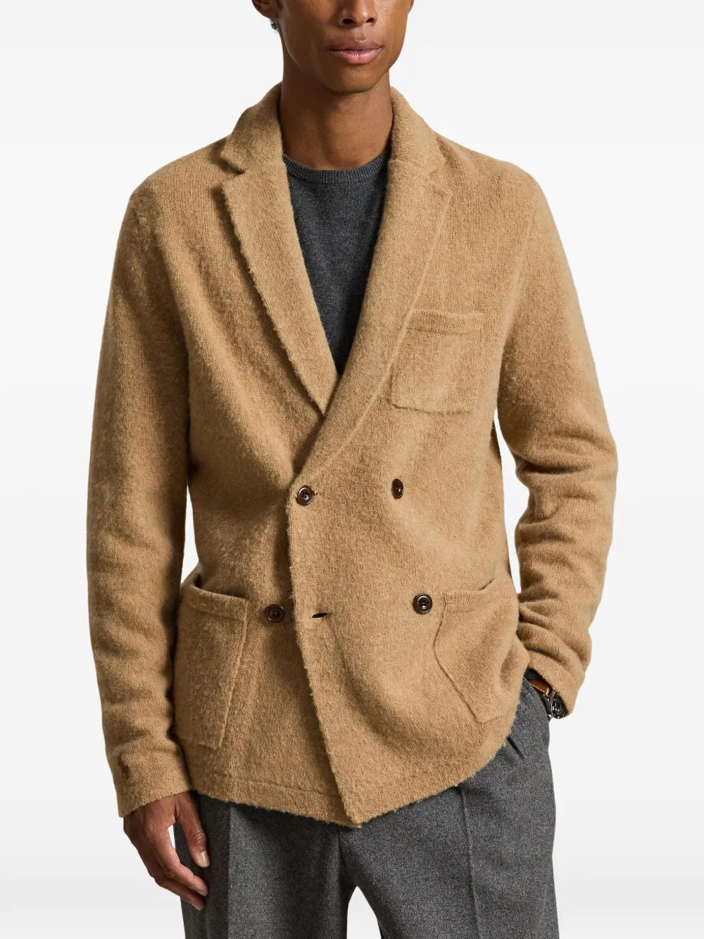 Polo Ralph Lauren Blazervest van wol-kasjmier Bruin