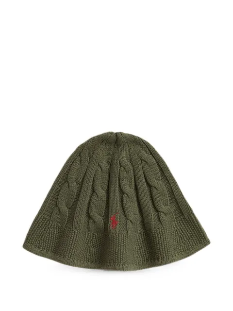 POLO RALPH LAUREN KIDS gorro tejido de ochos con logo bordado