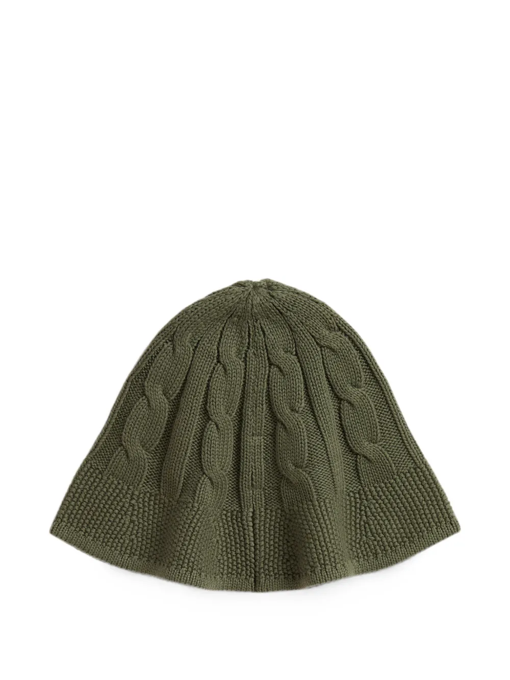 POLO RALPH LAUREN KIDS Kabelgebreide muts met geborduurd logo Groen