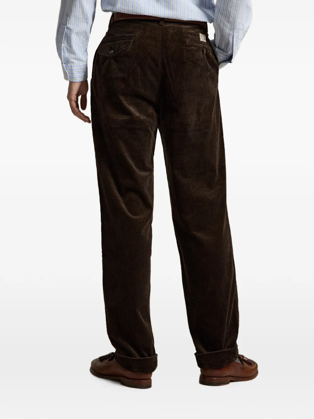 Polo Ralph Lauren Whitman ruimvallende ribfluwelen broek Bruin