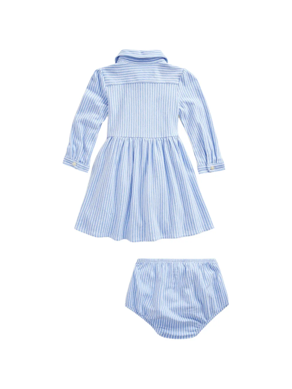 POLO RALPH LAUREN KIDS Tweedelig jurkset met lange mouwen en strepen Blauw