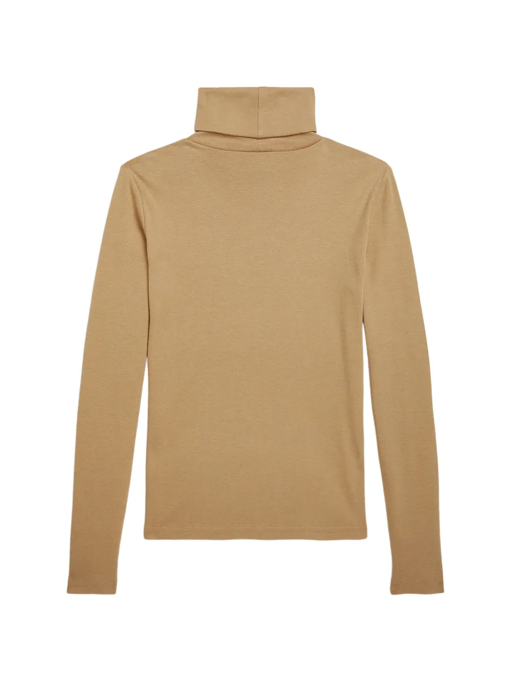 POLO RALPH LAUREN KIDS Geribbelde top met col en pony Beige