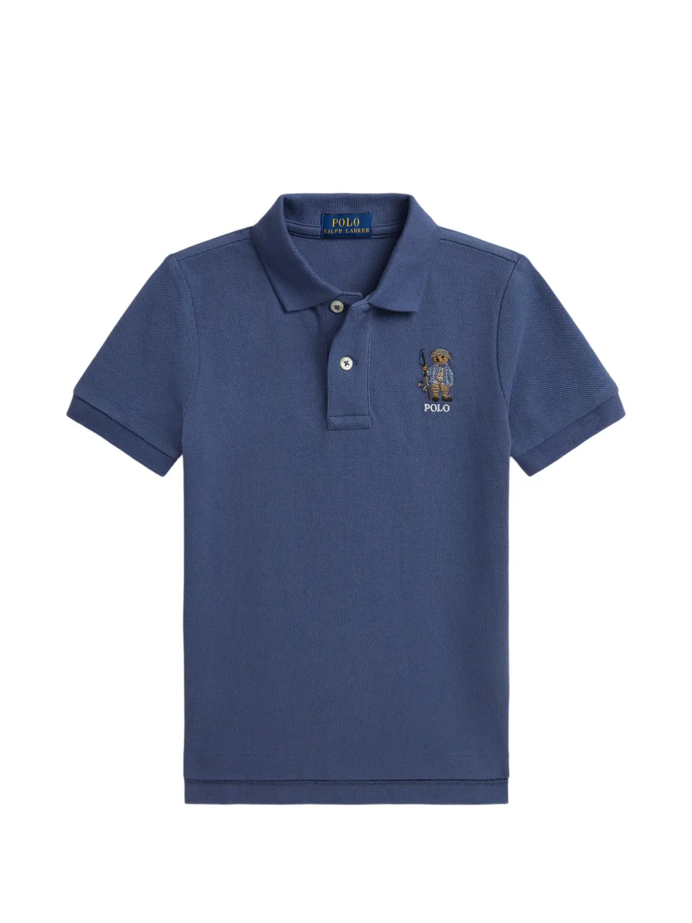 POLO RALPH LAUREN KIDS Polo con ricamo Bear - Blu