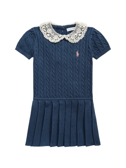 POLO RALPH LAUREN KIDS Vestido de tricô com pregas
