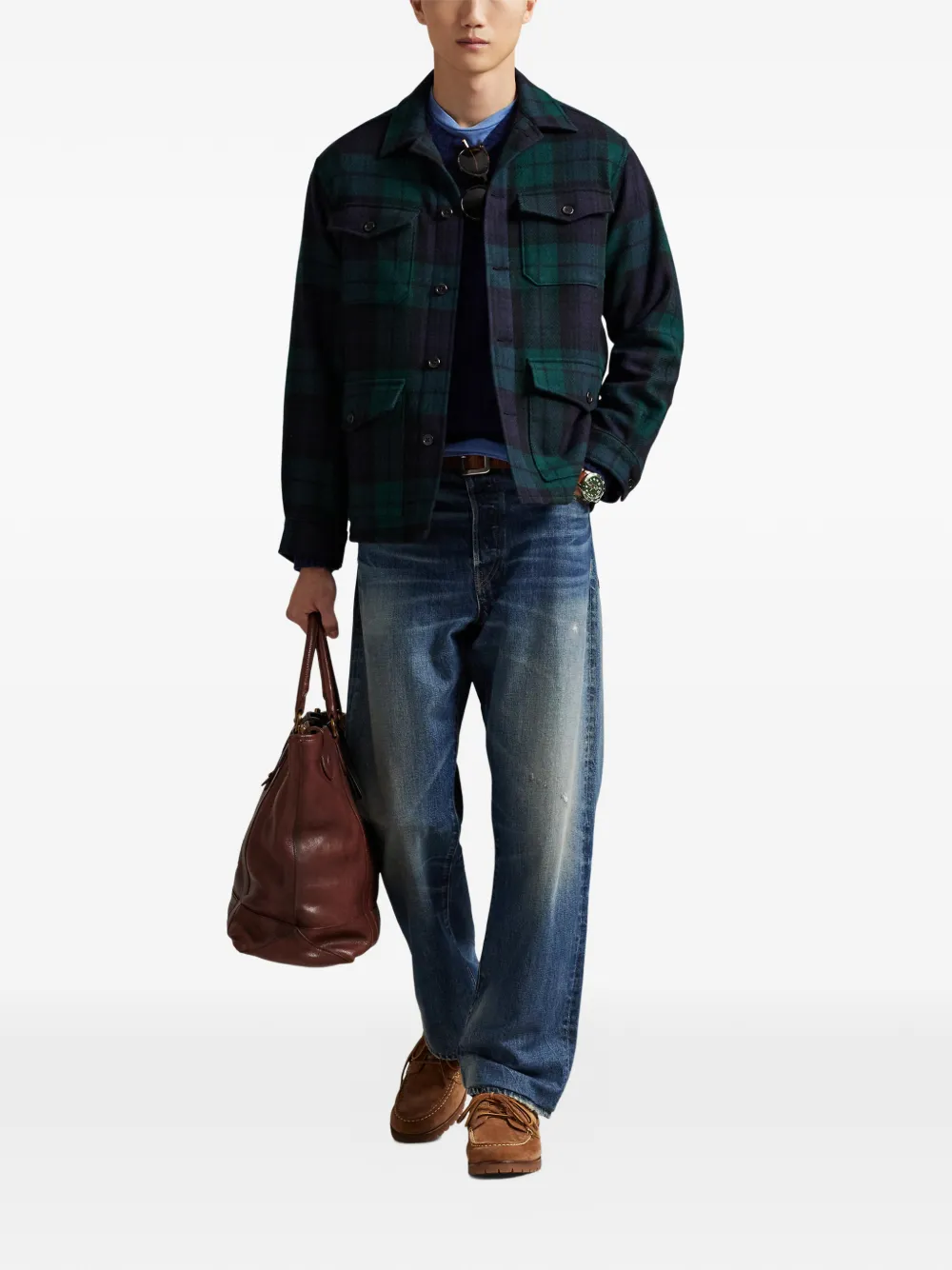 Polo Ralph Lauren Geruit shirtjack Groen