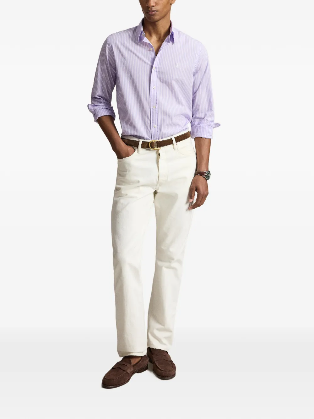 Polo Ralph Lauren Gestreept overhemd Paars