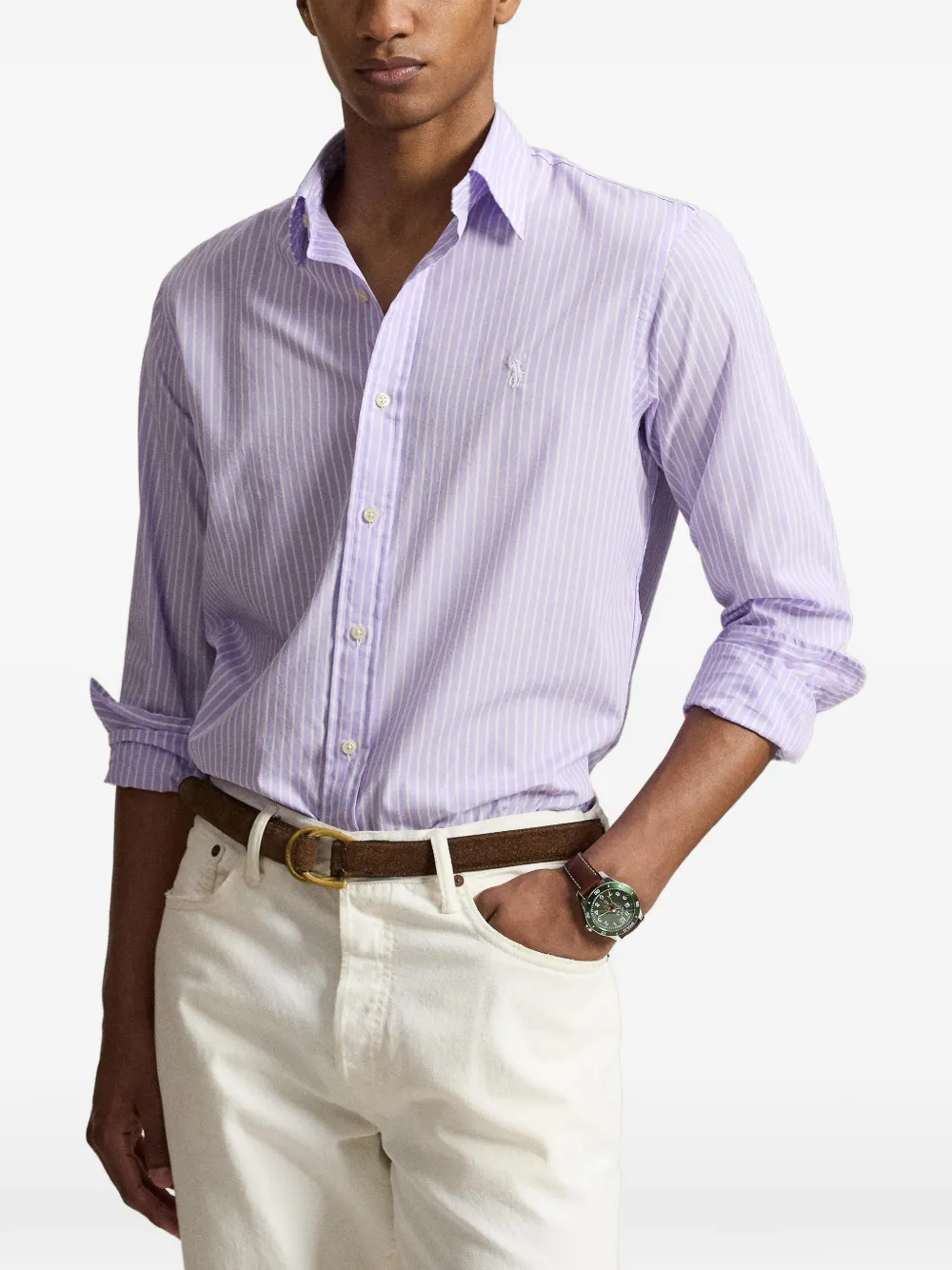 Polo Ralph Lauren Gestreept overhemd Paars