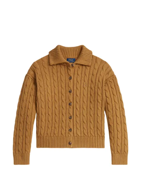 POLO RALPH LAUREN KIDS cable-knit cotton cardigan