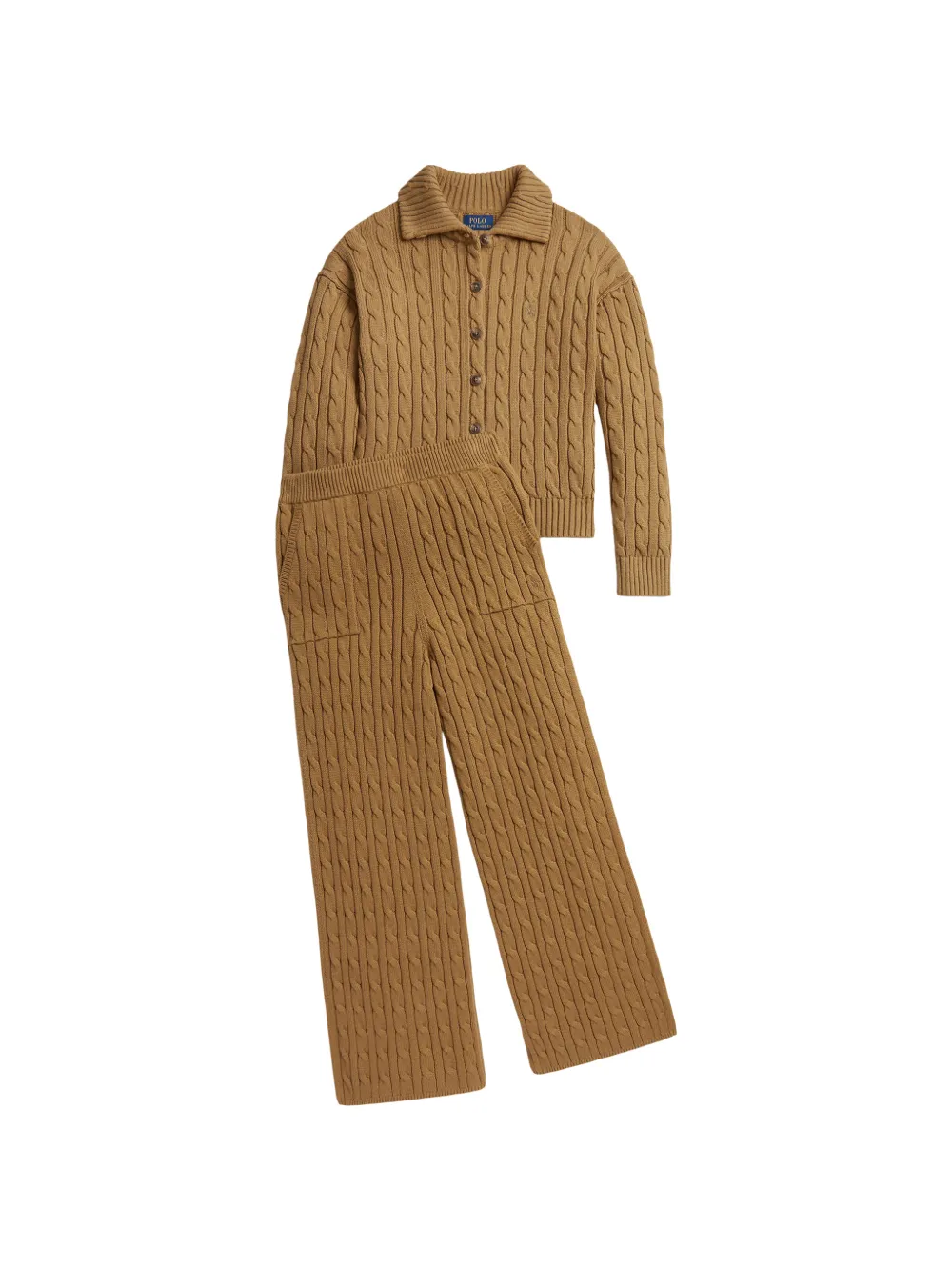 POLO RALPH LAUREN KIDS Kabelgebreid vest Beige