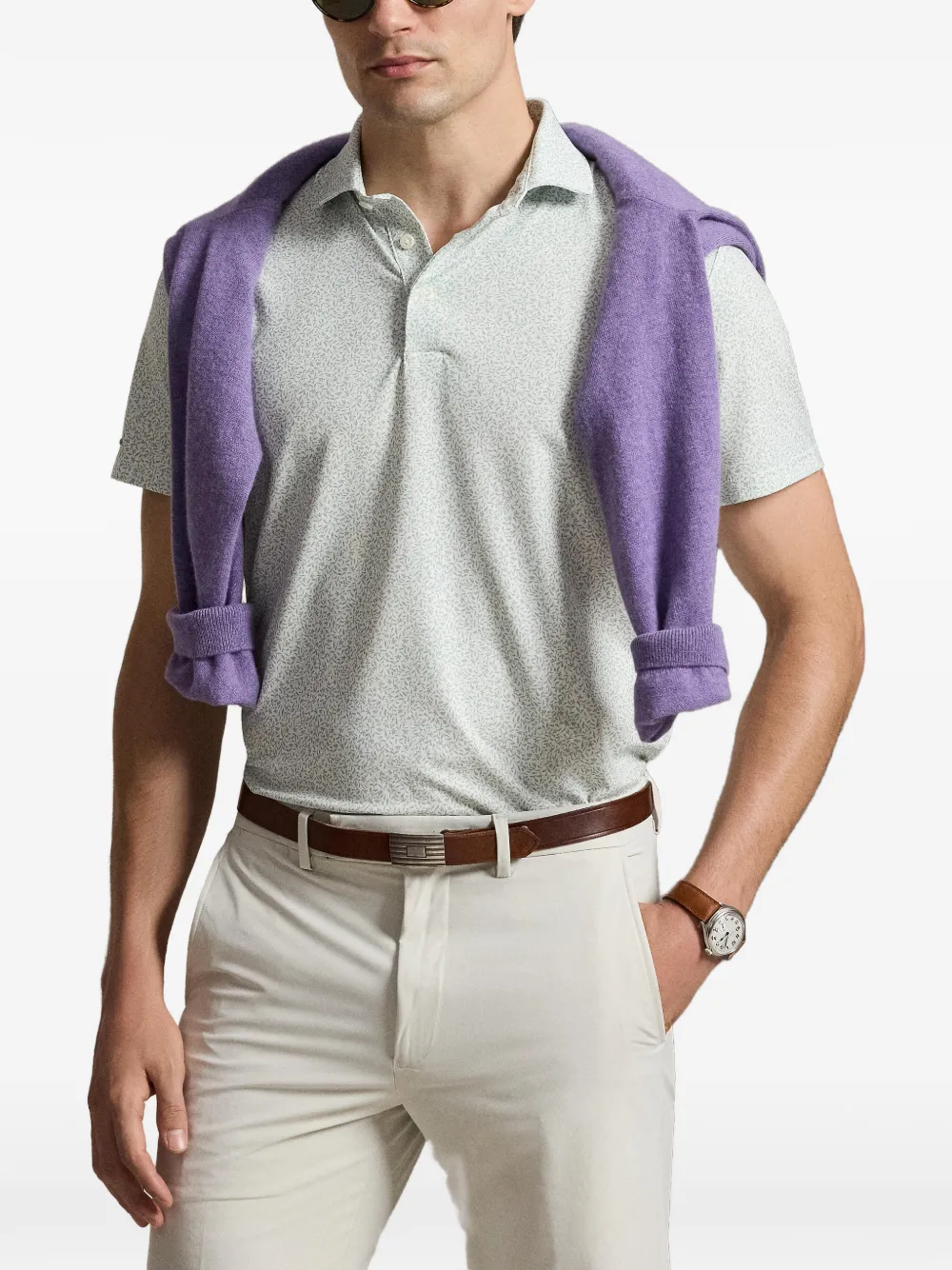 RLX Ralph Lauren Poloshirt met bladerprint Groen