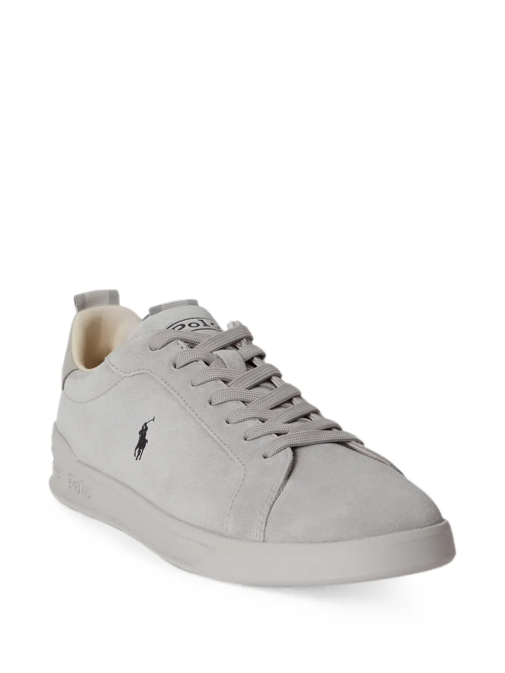 Polo Ralph Lauren logo-embroidered suede sneakers Grijs