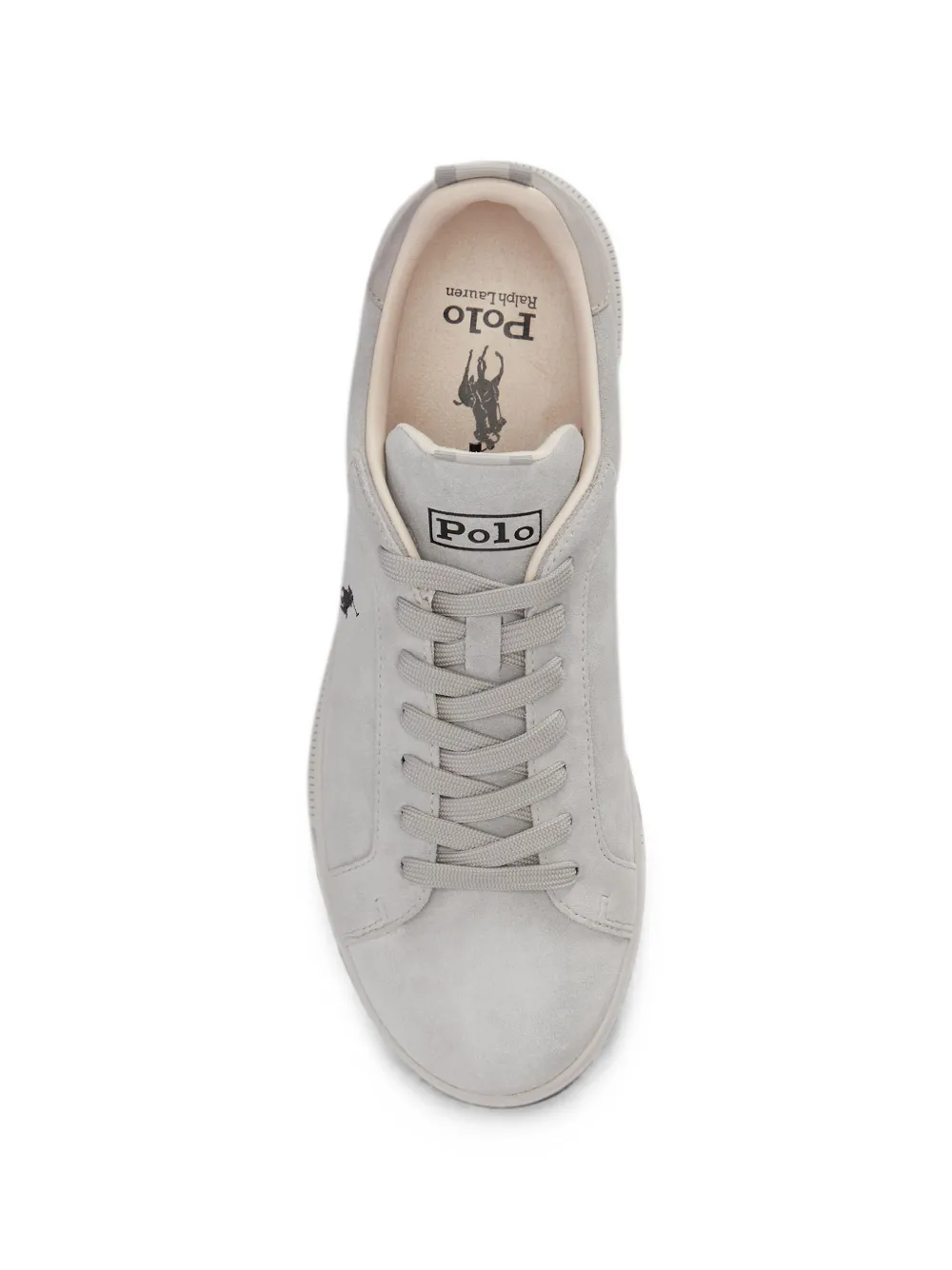 Polo Ralph Lauren logo-embroidered suede sneakers Grijs