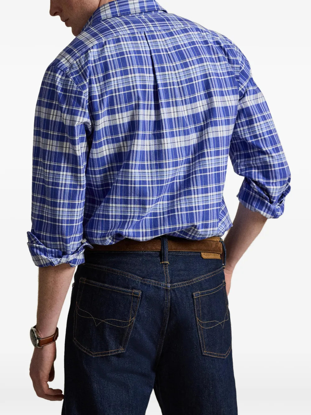 Polo Ralph Lauren Geruit Oxford overhemd Blauw