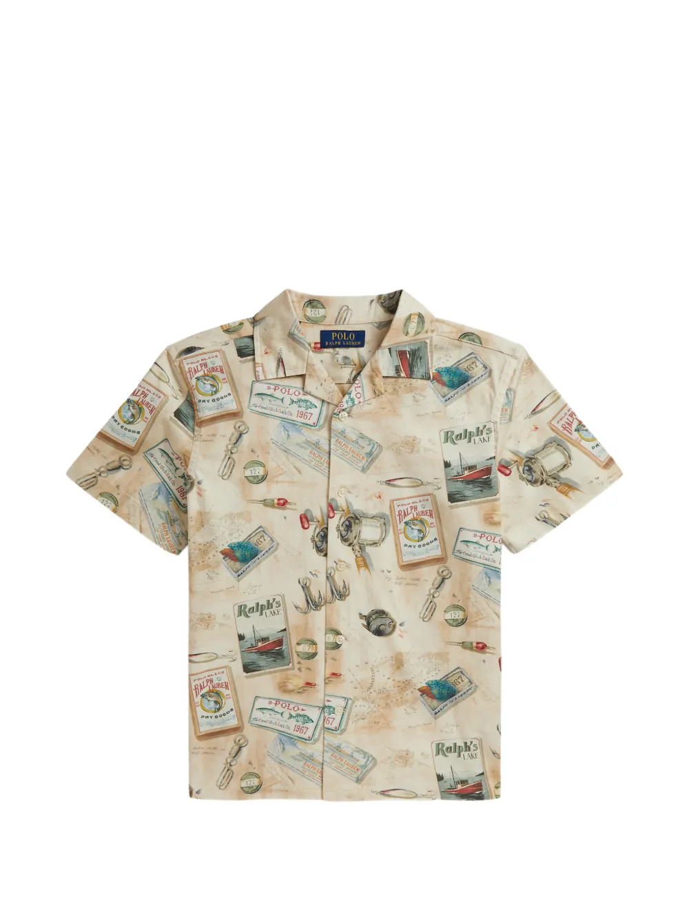POLO RALPH LAUREN KIDS Camicia con stampa - Toni neutri