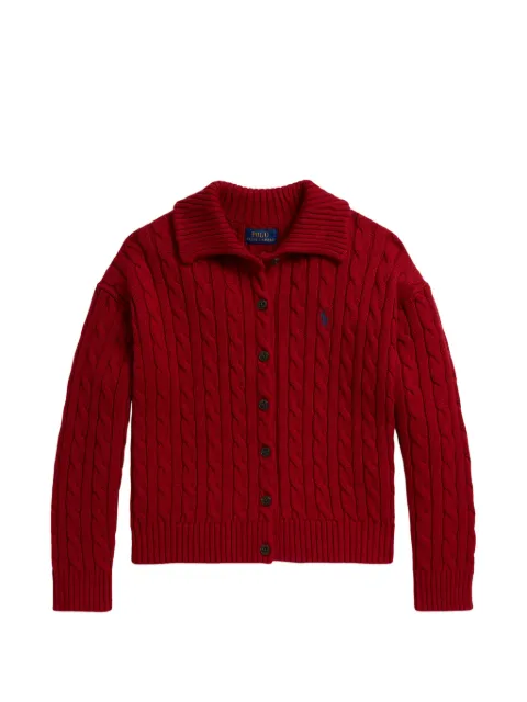 POLO RALPH LAUREN KIDS cable-knit cotton cardigan