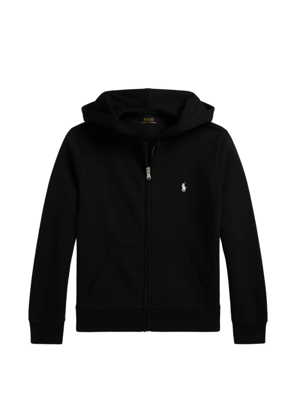 POLO RALPH LAUREN KIDS Felpa con ricamo e cappuccio - Nero