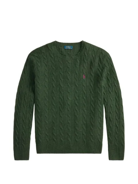 Polo Ralph Lauren pull en maille torsadée à logo Pony brodé