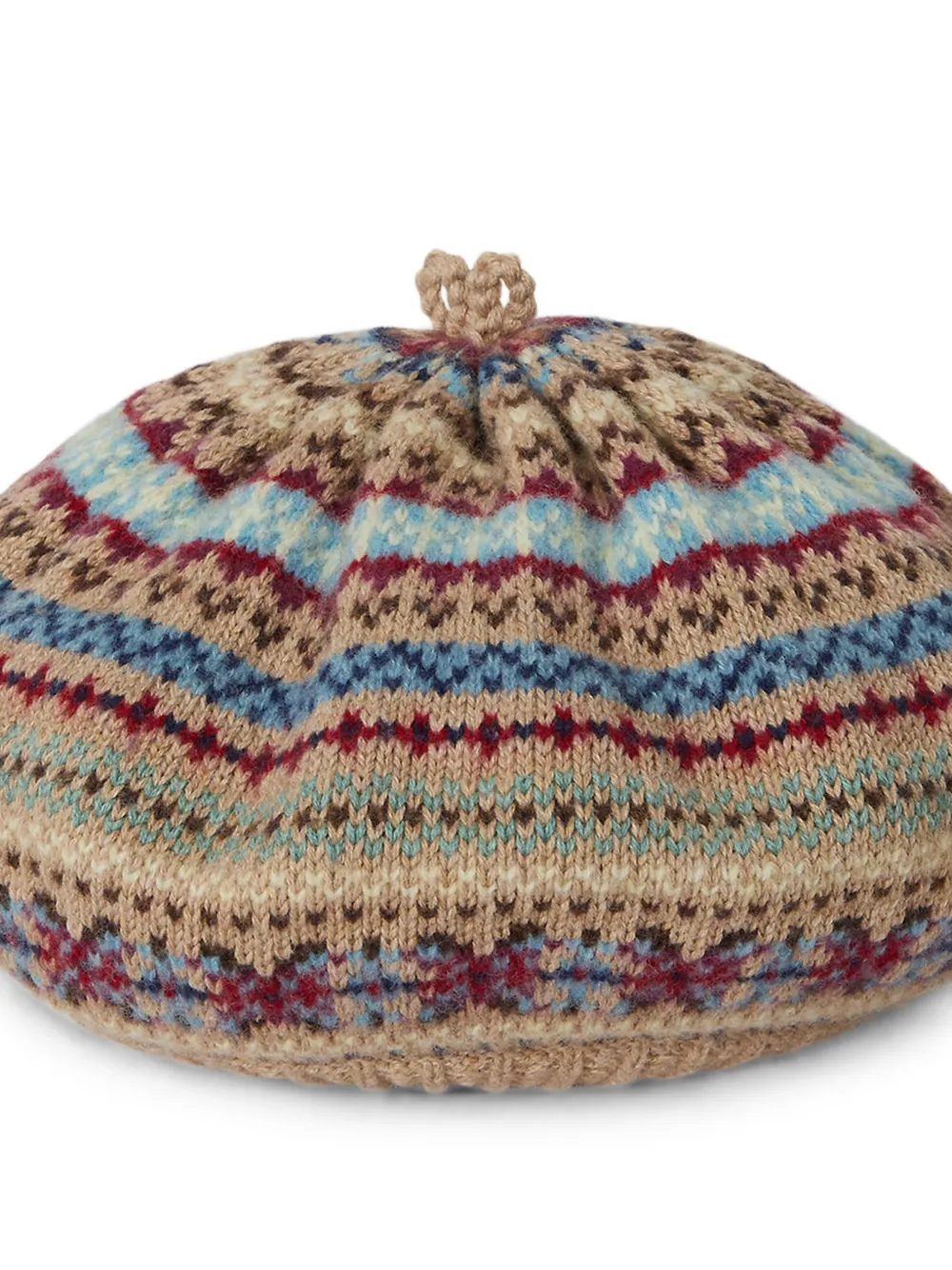 POLO RALPH LAUREN KIDS Fair Isle gebreide baret Beige