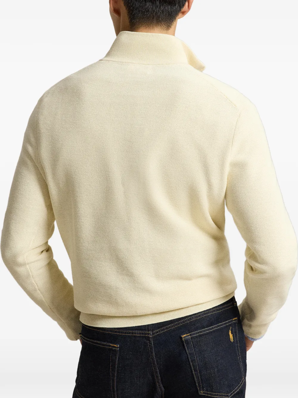 Polo Ralph Lauren Gebreide mesh trui en kwartrits Beige