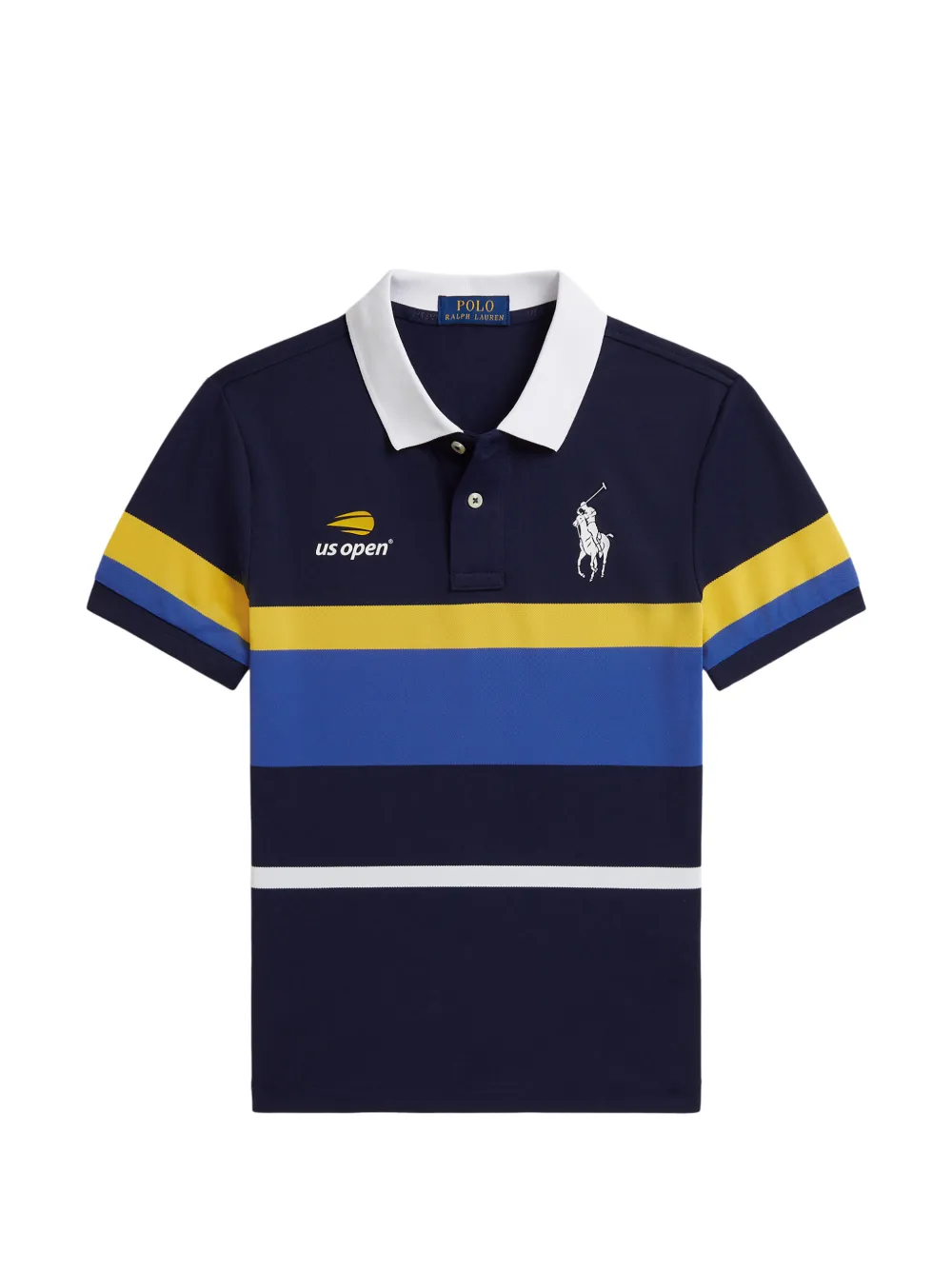 POLO RALPH LAUREN KIDS x US Open Polo a righe - Blu