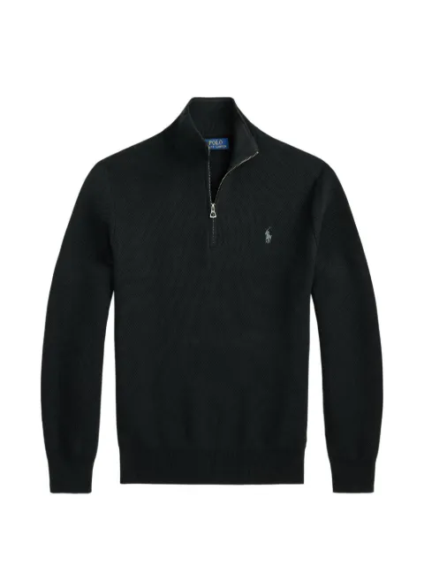 Polo Ralph Lauren mesh-knit quarter-zip sweater