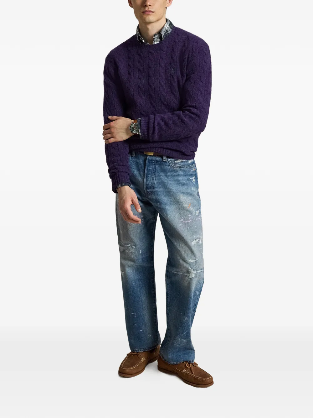 Polo Ralph Lauren Kabelgebreide trui Paars