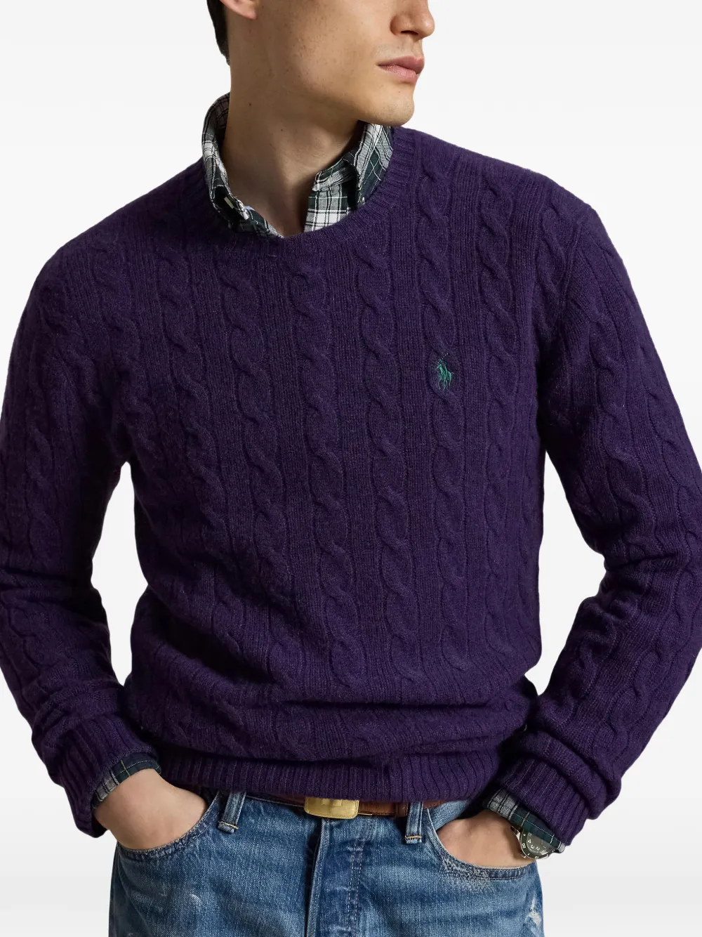 Polo Ralph Lauren Kabelgebreide trui Paars