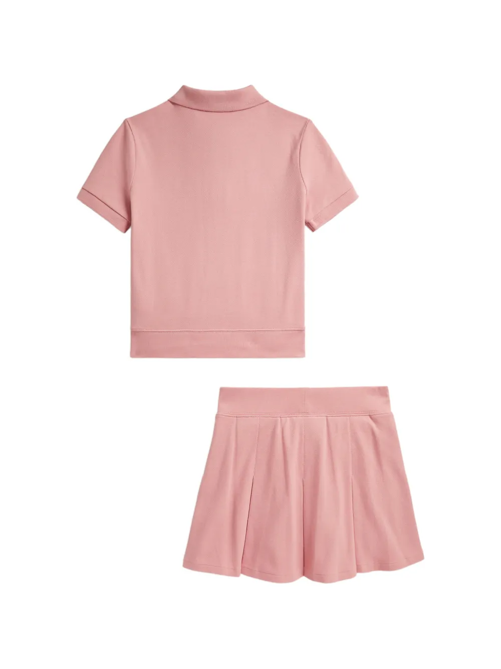POLO RALPH LAUREN KIDS Geplooide set met geborduurd logo Roze
