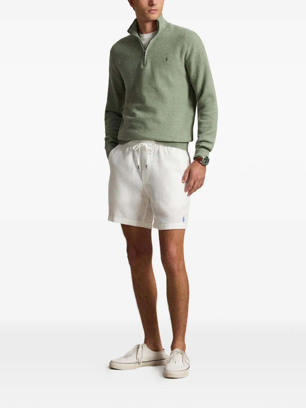 Polo Ralph Lauren Poloshirt met halve rits Groen