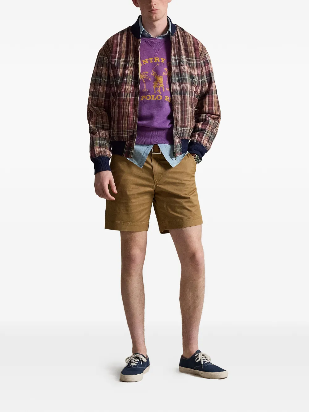 Polo Ralph Lauren Chino shorts met knopen Bruin