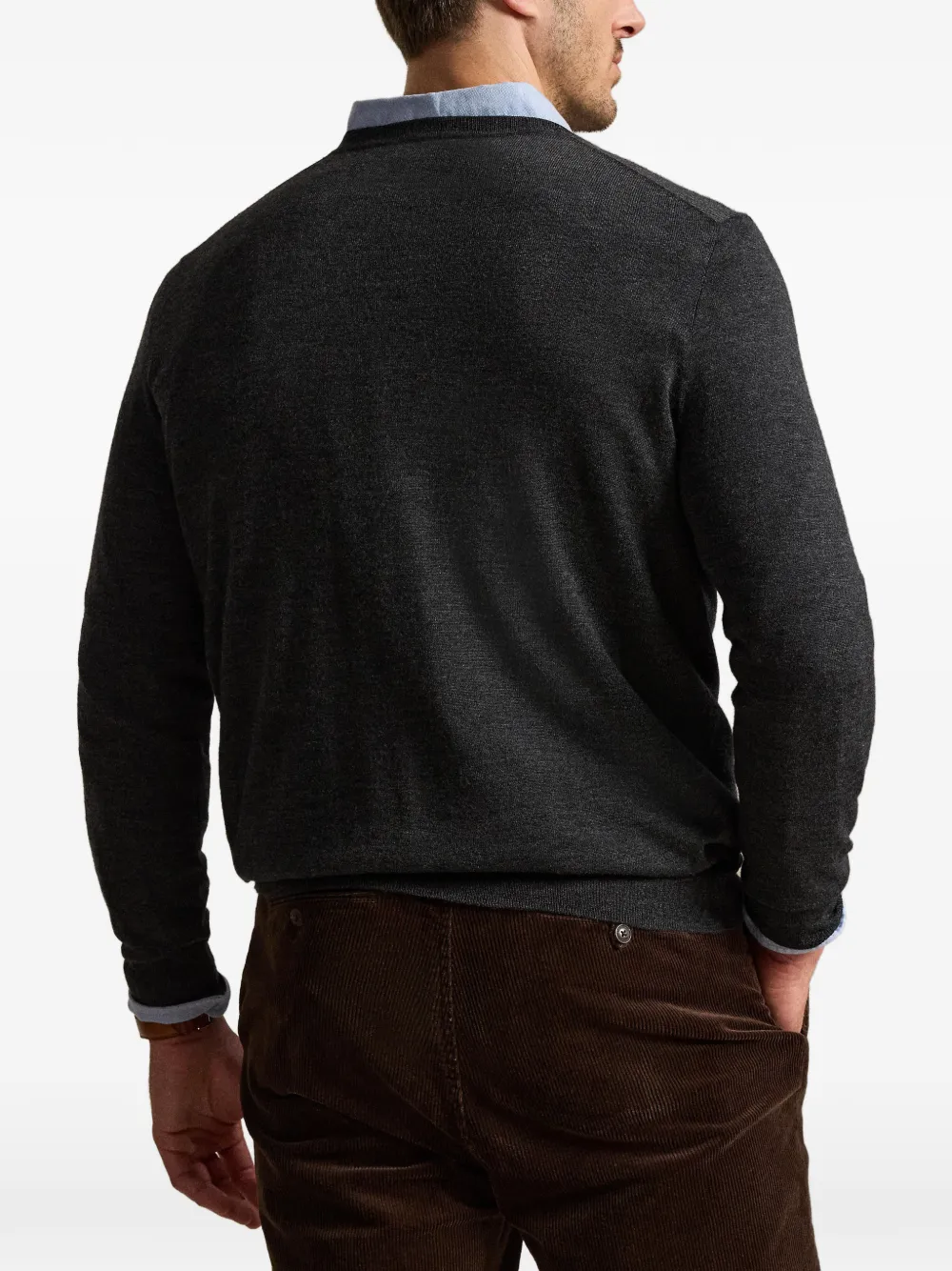 Polo Ralph Lauren Sweater met borduurwerk en ronde hals Grijs