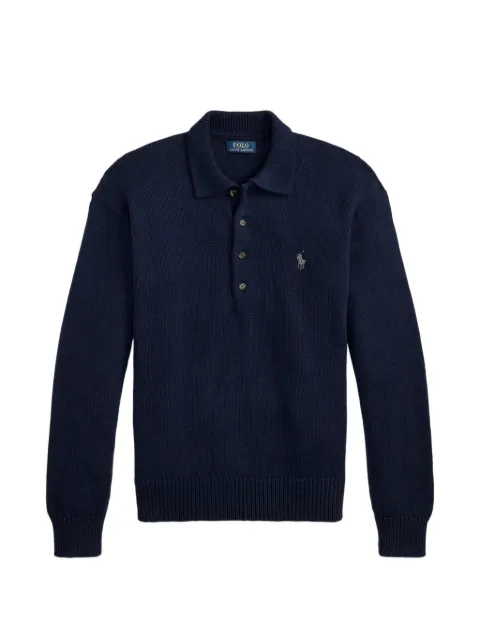 Polo Ralph Lauren suéter con logo bordado y botones